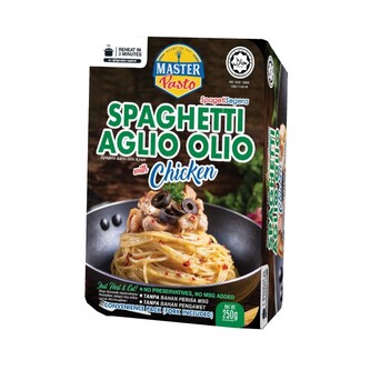 Master Pasto Spaghetti Aglio Olio with Chicken 250g (HALAL)